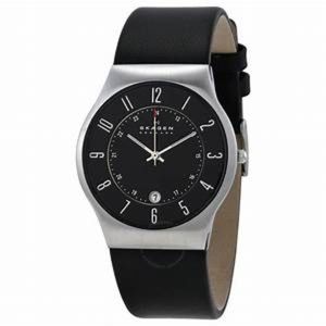 Skagens mens Watch With leather Band